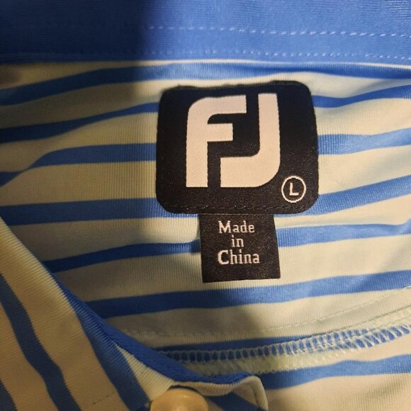 NWT FootJoy Golf Polo Moisture Wicking Sz Lg in Seafoam MSRP $85 - Picture 5 of 7